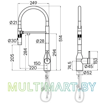 Смеситель Paulmark Magneto One Ma213188-CR (хром) картинка 13